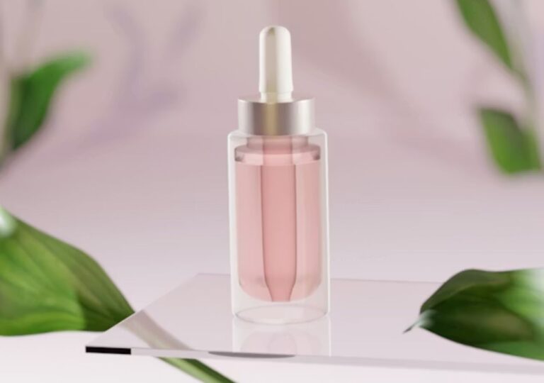 Olejek z dzikiej róży w szklanej buteleczce